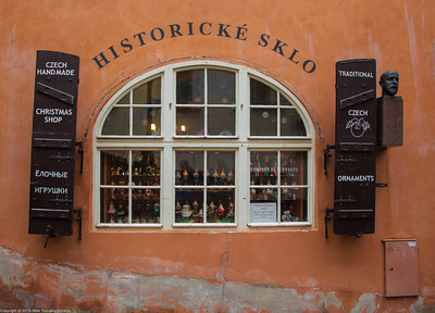 Prague. Hradčany. An artisanal glass shop